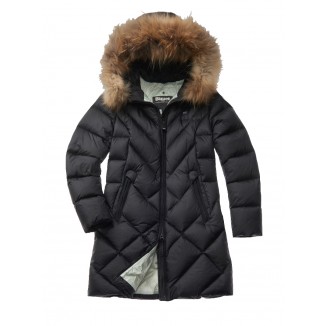 PIUMINO LUNGO CON CAPPUCCIO BLAUER ALTHEA NERO - 
