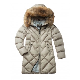 PIUMINO LUNGO CON CAPPUCCIO BLAUER ALTHEA NERO - 