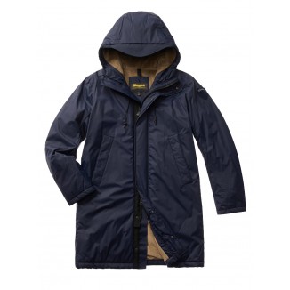 PIUMINO LUNGO CON INTERNO IN PELLICCIA BUTLER IN NAVY - 