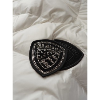 PLUMÍFERO LARGO CON CAPUCHA BLAUER ALTHEA BLANCO - 