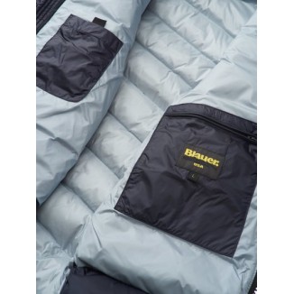 BLAUER ACTON PIUMINO BLU CON CAPPUCCIO