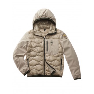 PIUMINO HERMAN IN NYLON E NEOPRENE COLORE BEIGE - 