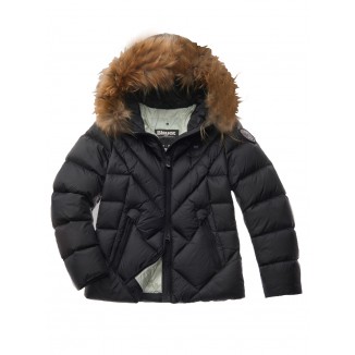 PIUMINO CON RIGHE GEOMETRICHE BLAUER ALICIA BIANCO - 