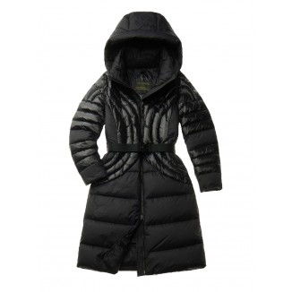 PIUMINO LUNGO CON CAPPUCCIO BLAUER ALTHEA NERO - 