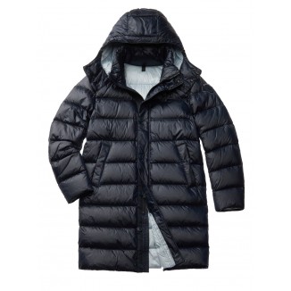 BLAUER PIUMINO LUNGO CON CAPPUCCIO REMOVIBILE CARVER BLU - 