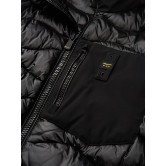 PIUMINO ALBERT IN NYLON E NEOPRENE COLORE NERO