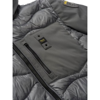 PIUMINO HERMAN IN NYLON E NEOPRENE COLORE GRIGIO - 