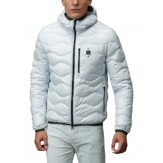 PLUMÍFERO CON ONDAS WAVE AZUL CLARO