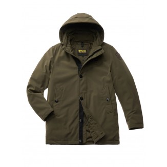 PARKA BLAUER NEOPRENE CON CAPUCCIO EXTRAIBILE CHESTER NERO -