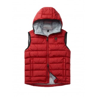 CHALECO BLAUER CON CAPUCHA ARDEN COLOR ROJO - 