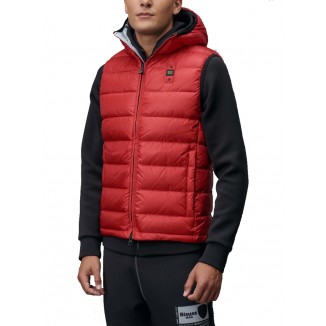 CHALECO BLAUER CON CAPUCHA ARDEN COLOR ROJO - 