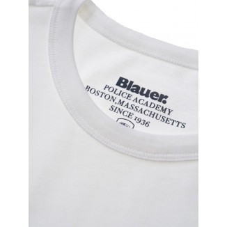 CAMISETA BLANCA BLAUER CUELLO REDONDO BOURNE