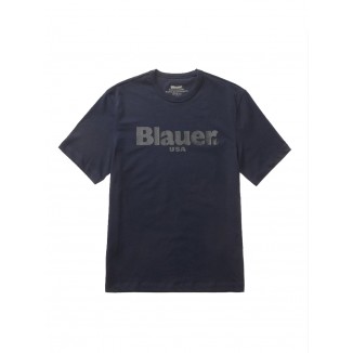 CAMISETA AZUL MARINO BLAUER CUELLO REDONDO BOURNE - 