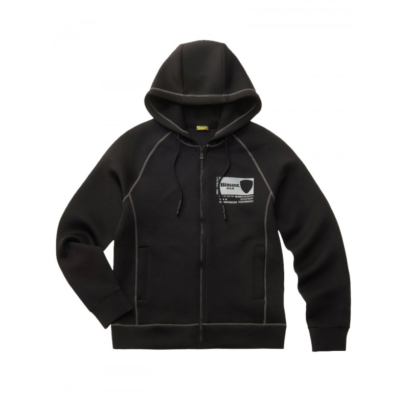 SUDADERA NEOPRENO CON CAPUCHA BLAUER NEGRO - 