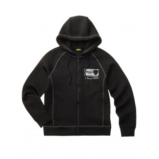 BLAUER FELPA IN NEOPRENE CON CAPPUCCIO NERO - 