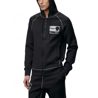 BLAUER BAYSIDE FELPA IN NEOPRENE  CON CAPPUCCIO NERO