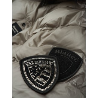 PIUMINO CON RIGHE GEOMETRICHE BLAUER ALICIA GRIGIO