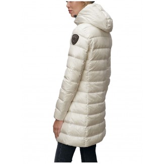 BLAUER PIUMINO LUNGO BIANCO CON CAPPUCCIO AGNES