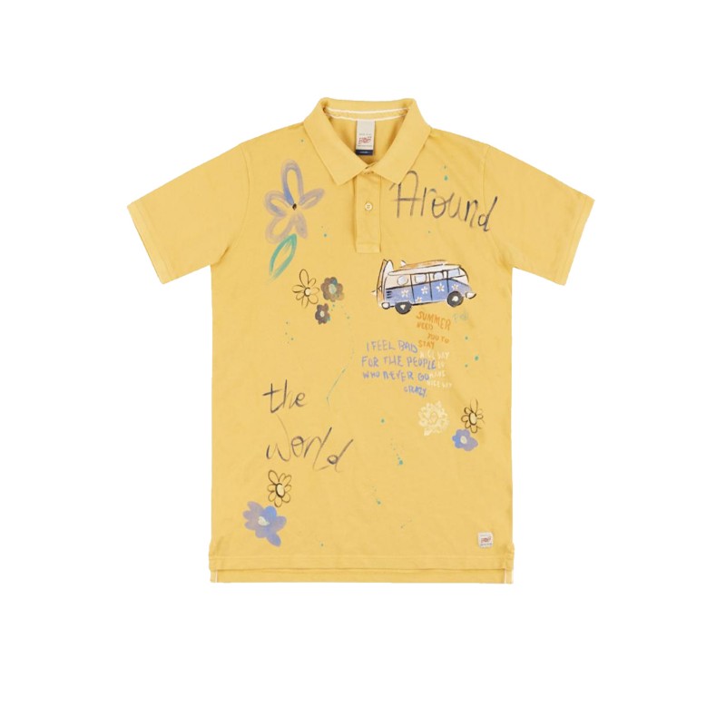 POLO IN PIQUE DI COTONE BOB COLORE GIALLO - 