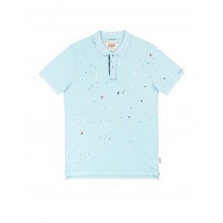 POLO DE ALGODON REPLAY ROJO CON BORDADO -