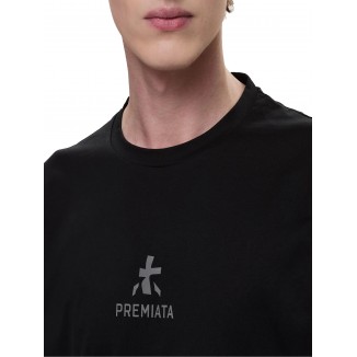 CAMISETA NEGRA PREMIATA LOGO FRONTAL