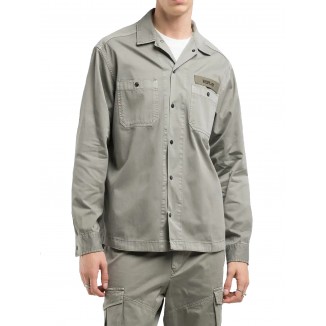 SOBRECAMISA REGULAR REPLAY TEÑIDA EN PRENDA - 