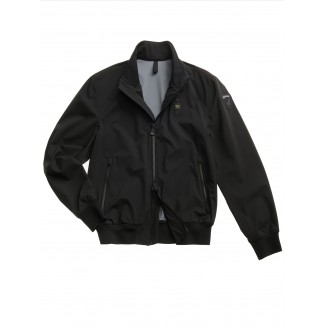 CHAQUETA BLAUER BOMBER NEGRA CON CINTA ANSON - 