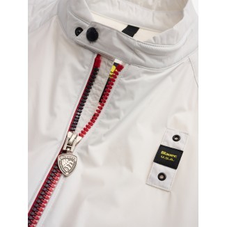 CAZADORA BLAUER BIKER BLANCA CON CREMALLERA THAYER - 