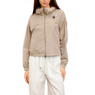 GIACCA BEIGE BLAUER CON CAPPUCCIO BURRAGE