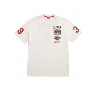 T-SHIRT NERA GIROCOLLO BLAUER RIDER JUDSON - 