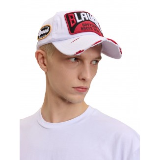 BERRETTO DA BASEBALL BLAUER BIKER ROWEN IN BIANCO