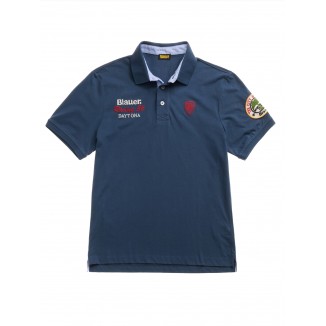 POLO BLAUER AZUL CON BORDADO DAYTONA HANLON -