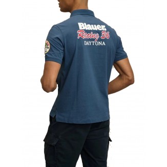 POLO BLAUER BLU CON RICAMO DAYTONA HANLON
