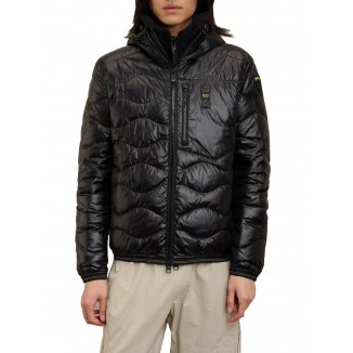 PIUMINO LEGGERO WAVE BLAUER NERO CON ONDE