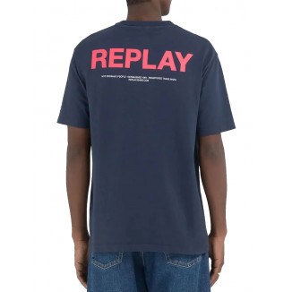 CAMISETA REPLAY ALGODON ESTAMPADO EN LA ESPALDA