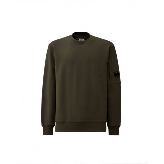 SUDADERA C.P. COMPANY DIAGONAL RAISED LENS GRIS NOCHE - 