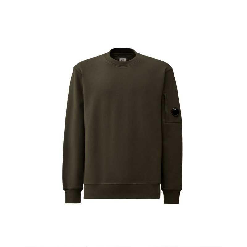SUDADERA C.P. COMPANY DIAGONAL RAISED LENS GRIS NOCHE - 