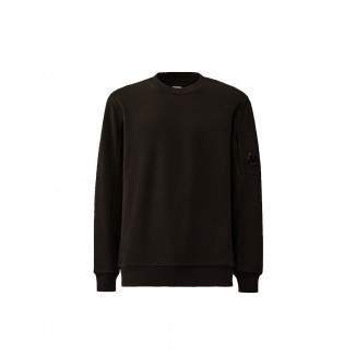 SUDADERA C.P. COMPANY DIAGONAL RAISED LENS NEGRA - 