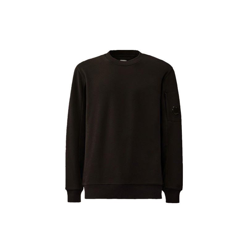 SUDADERA C.P. COMPANY DIAGONAL RAISED LENS NEGRA - 