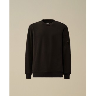 SUDADERA C.P. COMPANY DIAGONAL RAISED LENS NEGRA - 