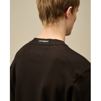 SUDADERA C.P. COMPANY DIAGONAL RAISED LENS NEGRA - 