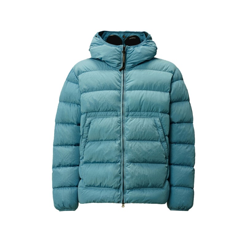 PLUMIFERO C.P COMPANY SHELL HOODED AZUL OCEANO - 