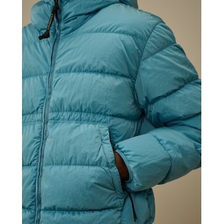 PLUMIFERO C.P COMPANY SHELL HOODED AZUL OCEANO - 