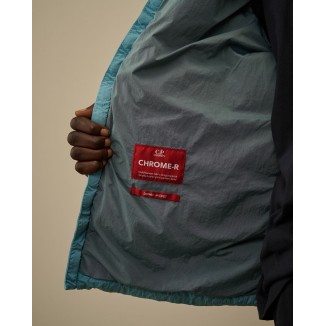 PLUMIFERO C.P COMPANY SHELL HOODED AZUL OCEANO - 