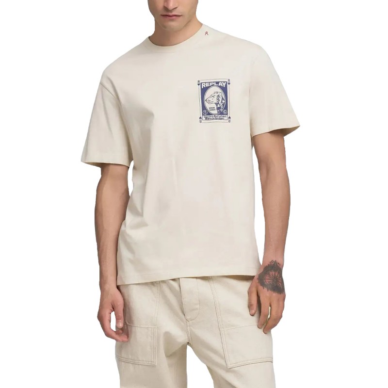 T-SHIRT REPLAY IN COTONE STAMPATO VINTAGE - 