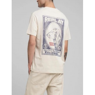 CAMISETA REPLAY ALGODON ESTAMPADO VINTAGE DENIM - 