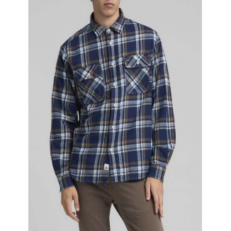 CAMISA REPLAY CON ESTAMPADO A CUADROS