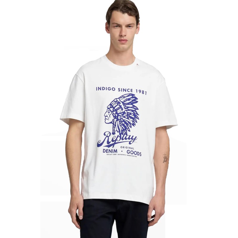 CAMISETA REPLAY ALGODON ESTAMPADO DENIM GOODS - 