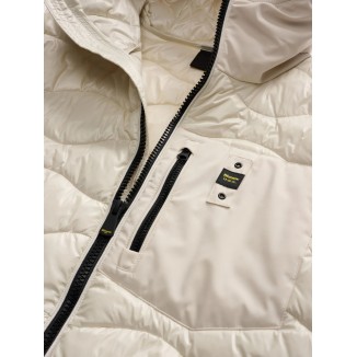 PIUMINO ALBERT IN NYLON E NEOPRENE COLORE BIANCA - 