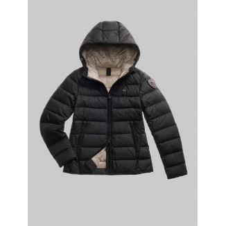 PIUMINO BLAUER CHARME CON CAPPUCCIO IN NERO